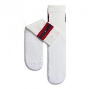 Calcetines On Cloud Tenis Hombre Blancos Rojos | MX 3786HK