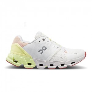 Tenis Para Correr En Carretera On Cloud Cloudflyer 4 Mujer Blancos Amarillos | MX 2995NB