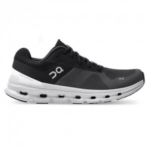 Tenis Para Correr En Carretera On Cloud Cloudrunner Hombre Negros Blancos | MX 3387YU