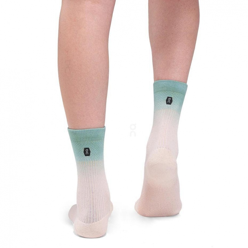 Calcetines On Cloud All-Day Hombre Turquesa Rosas | MX 3771DN