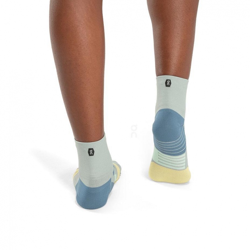 Calcetines On Cloud Performance Mid Mujer Azules Claro | MX 3307GL