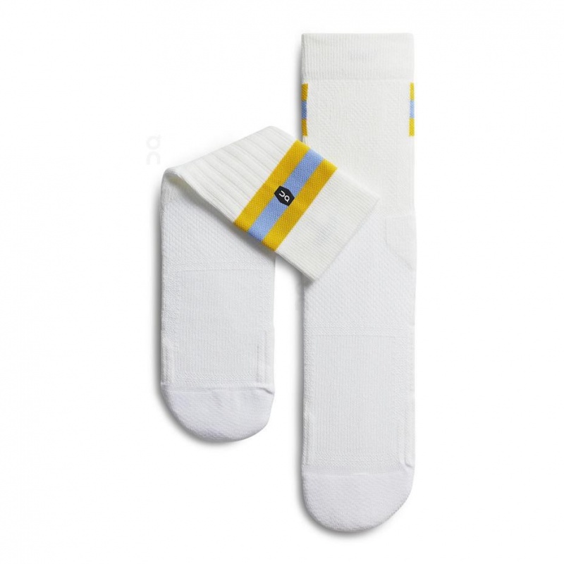 Calcetines On Cloud Tenis Hombre Blancos Amarillos | MX 3787GL