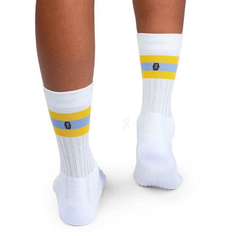 Calcetines On Cloud Tenis Hombre Blancos Amarillos | MX 3787GL