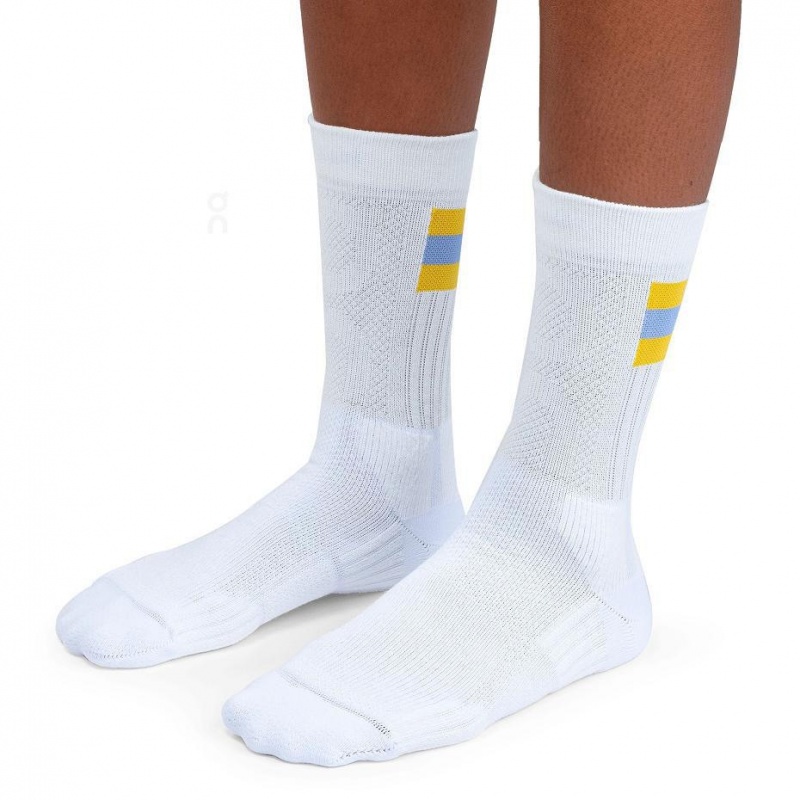 Calcetines On Cloud Tenis Hombre Blancos Amarillos | MX 3787GL