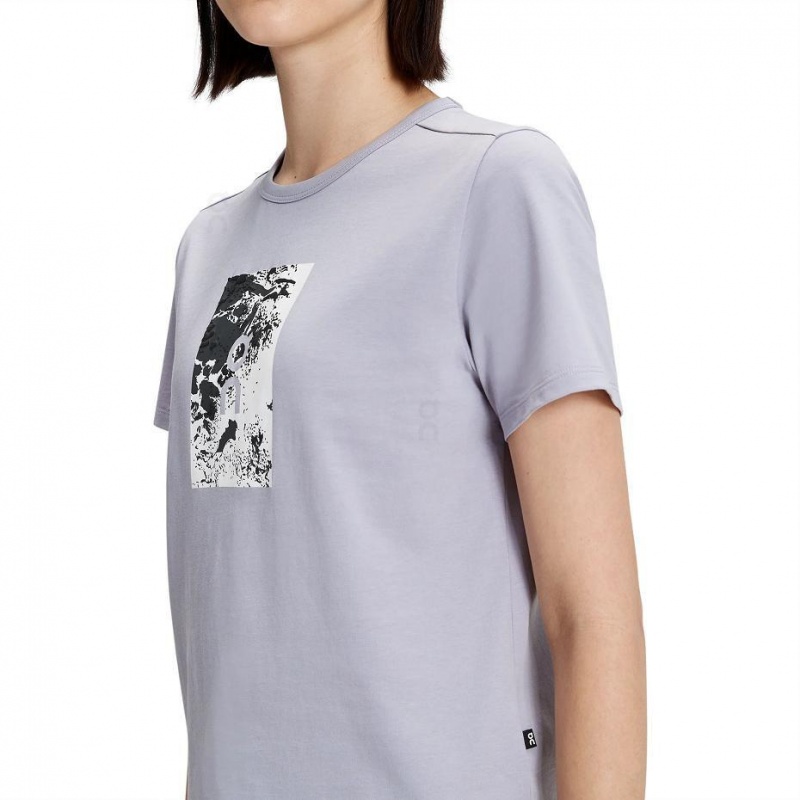 Camiseta On Cloud Estampados-T Mujer Grises | MX 3145OR