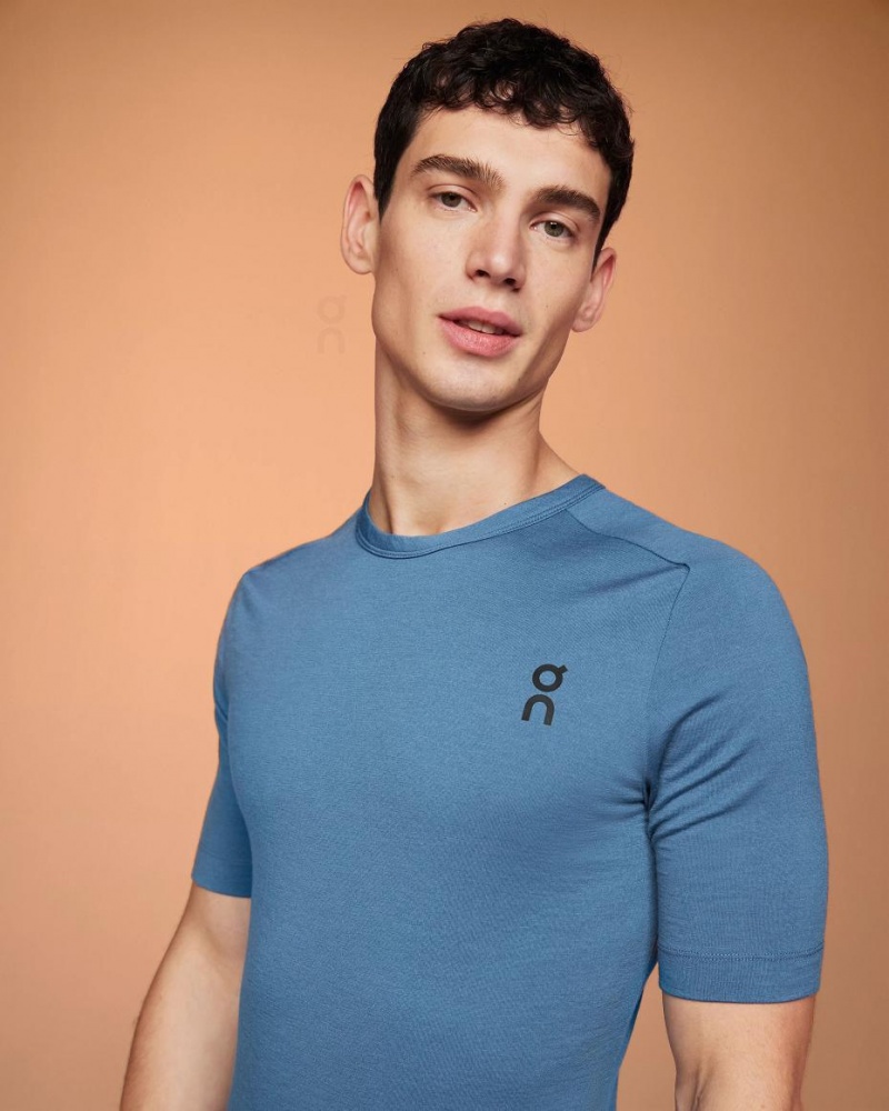 Camiseta On Cloud Merino-T Hombre Azules | MX 3731QZ