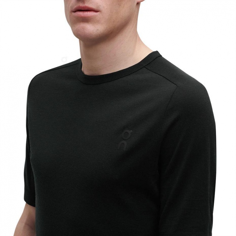 Camiseta On Cloud Merino-T Hombre Negros | MX 3732MA