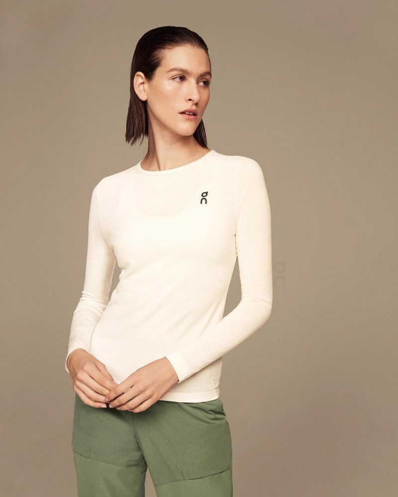 Camiseta On Cloud Merino Long-T Mujer Blancos | MX 3152WY