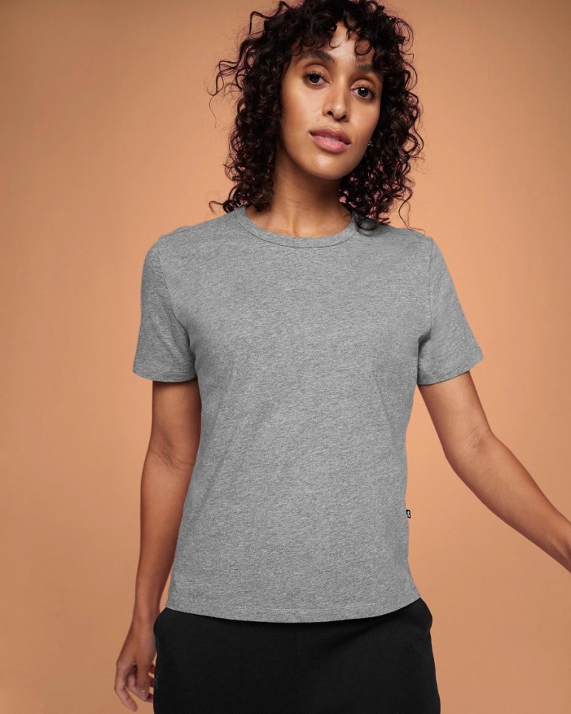 Camiseta On Cloud On-T Mujer Grises | MX 3167DN