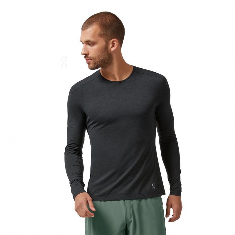 Camiseta On Cloud Performance Long-T Hombre Negros | MX 3723OR