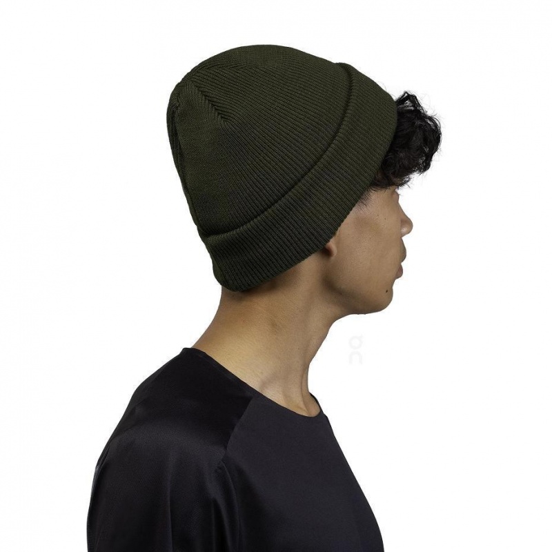 Gorro On Cloud Merino Hombre Verde Oliva | MX 3807WY