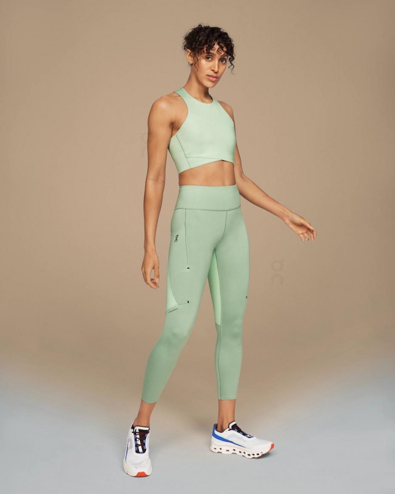 Mallas On Cloud Performance 7/8 Mujer Verdes | MX 3221RW