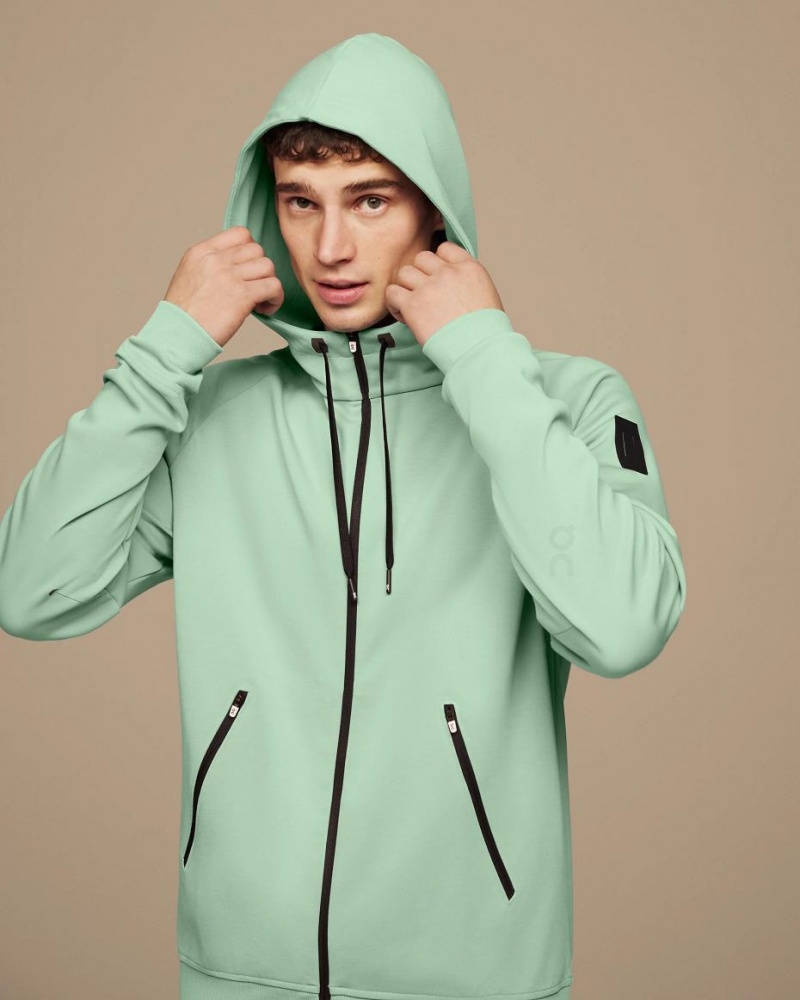 Sudadera con Capucha On Cloud Zipped Hombre Turquesa | MX 3676RW