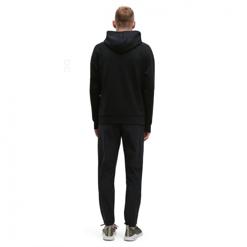 Sudadera con Capucha On Cloud Zipped Hombre Negros | MX 3677EX