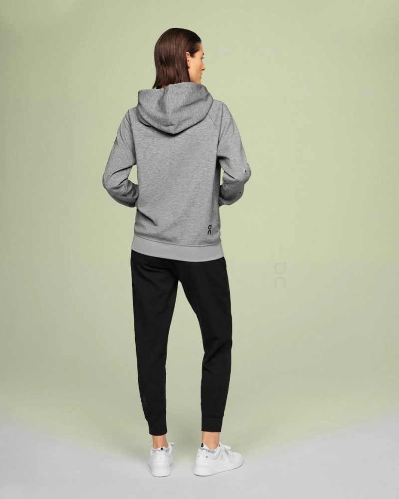 Sudadera con Capucha On Cloud Zipped Mujer Grises | MX 3281GL