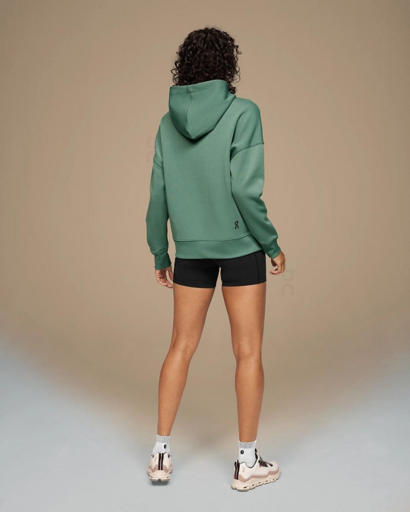 Sudadera con Capucha On Cloud Zipped Mujer Verdes | MX 3282FM