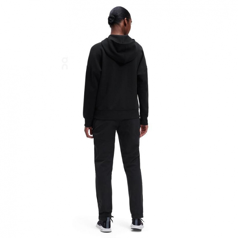 Sudadera con Capucha On Cloud Zipped Mujer Negros | MX 3283DN