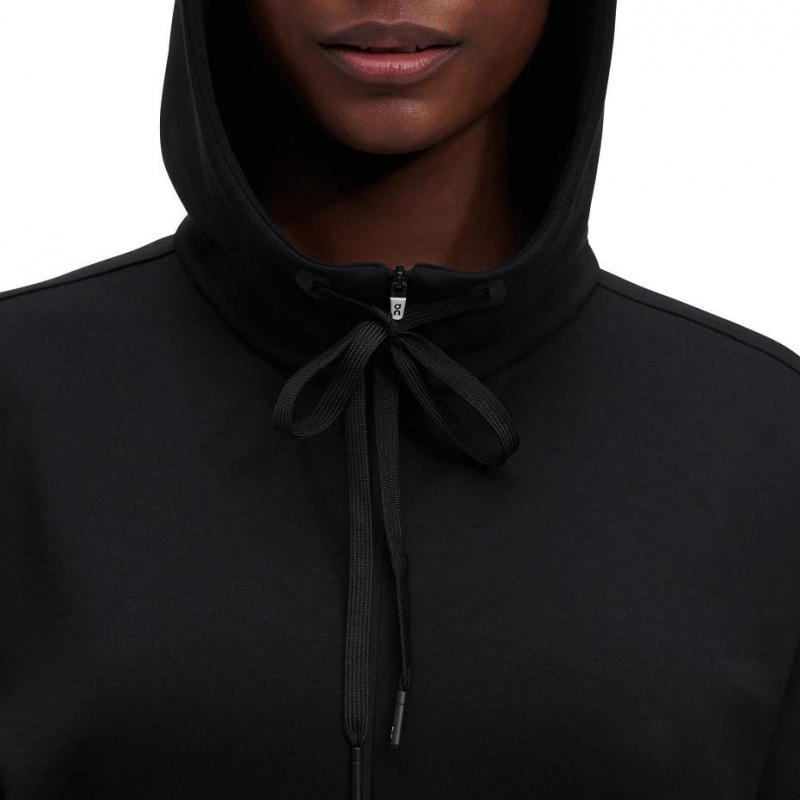 Sudadera con Capucha On Cloud Zipped Mujer Negros | MX 3283DN