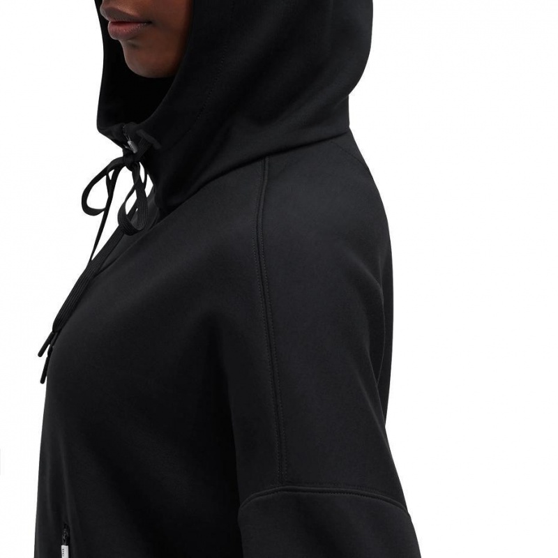 Sudadera con Capucha On Cloud Zipped Mujer Negros | MX 3283DN