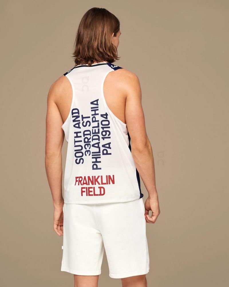 Tank On Cloud Penn Relays Singlet Hombre Azul Marino | MX 3747PQ