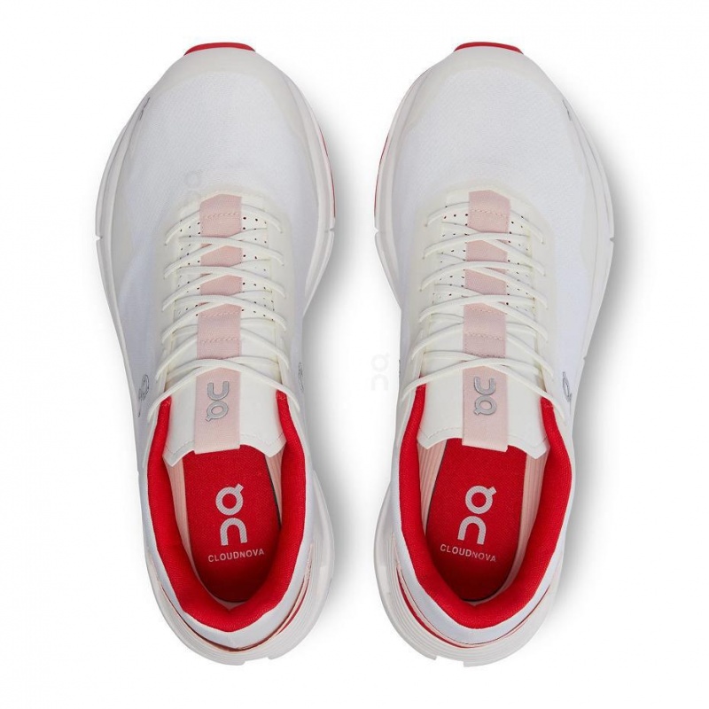 Tenis On Cloud Cloudnova Form Hombre Blancos Rojos | MX 3478SO