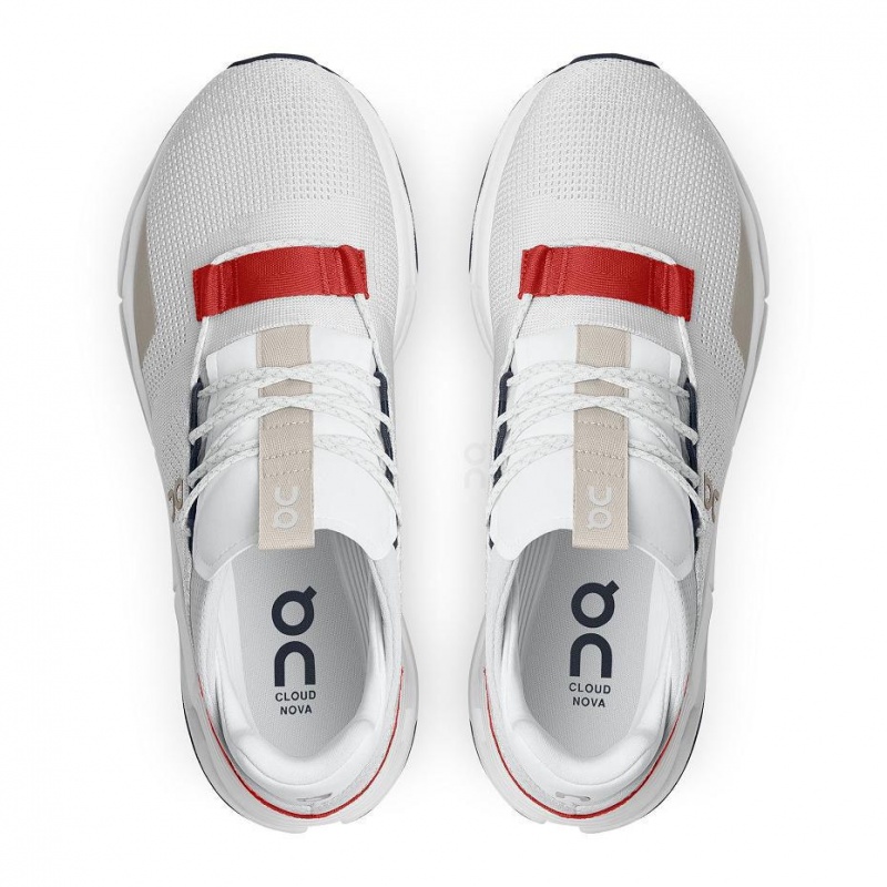 Tenis On Cloud Cloudnova Hombre Blancos Rojos | MX 3487PQ