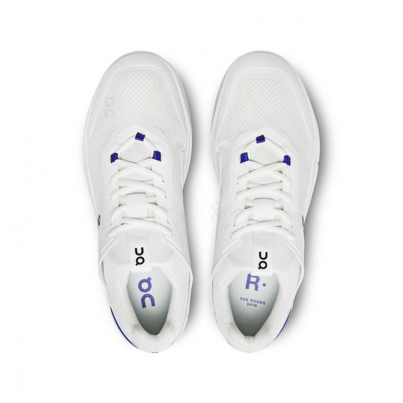 Tenis On Cloud THE ROGER Spin Hombre Blancos Azul Rey | MX 3470WY