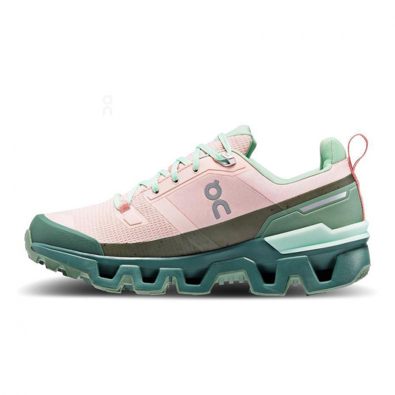 Tenis de Senderismo On Cloud Cloudwander Impermeables Mujer Rosas Verdes | MX 3097SO